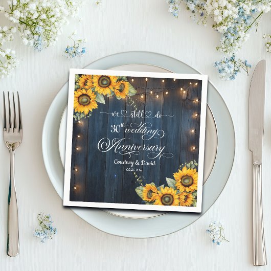 30周年記念ストリングラ結婚イトを今も行っている スタンダードカクテルナプキン