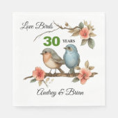 30周年記念ナプキパーソナライズされたンス スタンダードランチョンナプキン (正面)