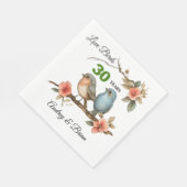 30周年記念ナプキパーソナライズされたンス スタンダードランチョンナプキン (角)