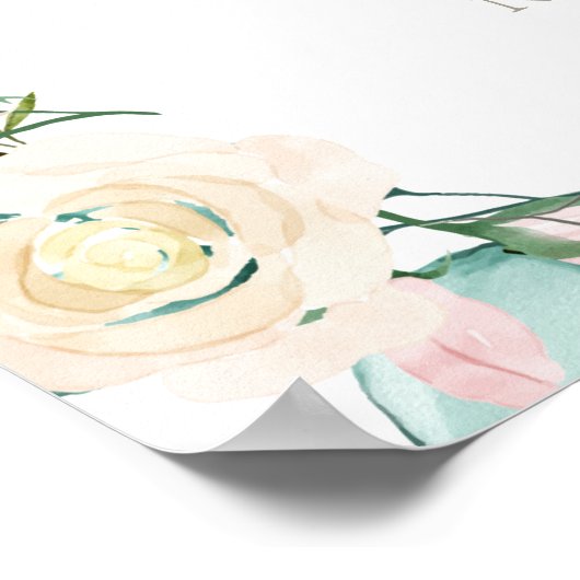 30周年記念ハートスクリプトフローラウェルカムサイン ポスター (角)