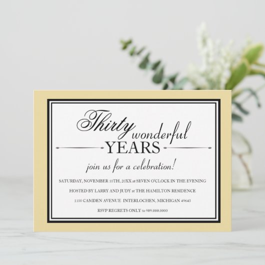 30周年記念パーティの招待状 招待状 (スタンド正面)
