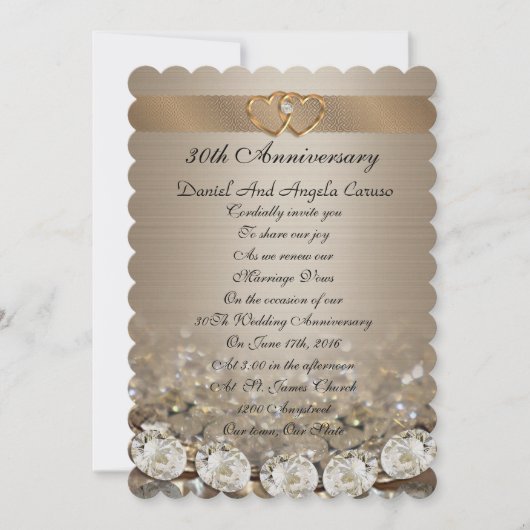 30周年記念パーティの招待状 招待状 (正面)