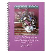 30周年記念パーティーゲストブック、ヴィンテージティーポット ノートブック (正面)