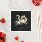 30周年記念パーティースパーカーズオンブラック スタンダードカクテルナプキン (インサイチュ)