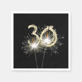 30周年記念パーティースパーカーズオンブラック スタンダードカクテルナプキン