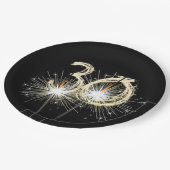 30周年記念パーティースパーカーズオンブラック ペーパープレート (アングル)