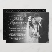30周年記念パーティー写真招待状 招待状 (正面/裏面)