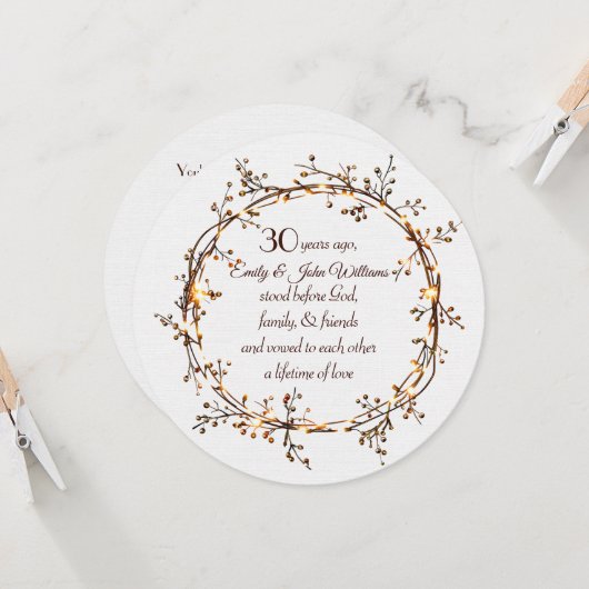 30周年記念パーティー白熱［赤熱］光を放つオータムベリーリース 招待状 (正面/裏面インサイチュ)