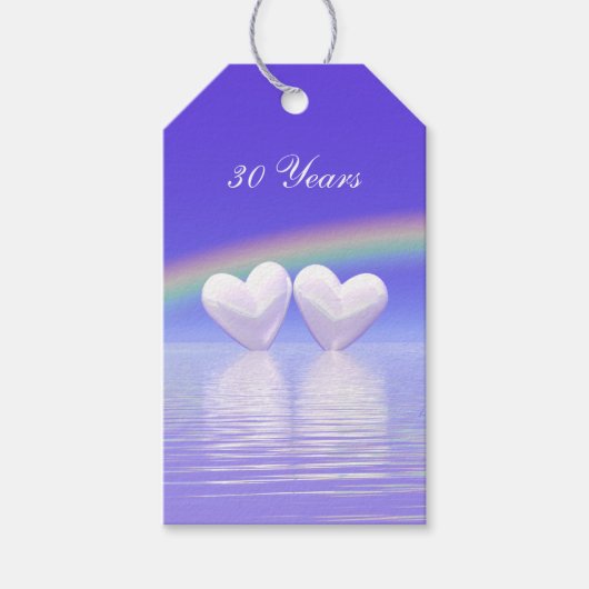 30周年記念パールハート ギフトタグ (正面)