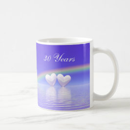 30周年記念パールハート コーヒーマグカップ