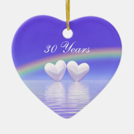 30周年記念パールハート セラミックオーナメント