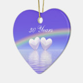 30周年記念パールハート セラミックオーナメント (左)