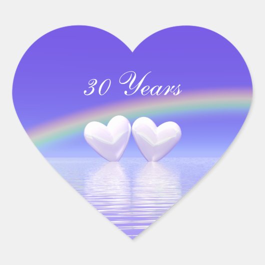 30周年記念パールハート ハートシール (正面)