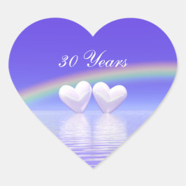 30周年記念パールハート ハートシール