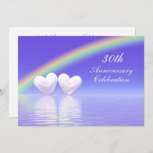 30周年記念パールハート 招待状 (正面/裏面)