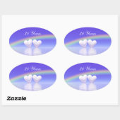 30周年記念パールハート 楕円形シール (シート)