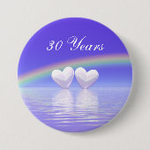 30周年記念パールハート 缶バッジ (正面)