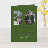 30周年記念ラブフォーエバー写真テンプレート カード (黄色い花)