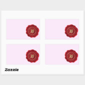 30周年記念レッドワックスシール 長方形シール (シート)