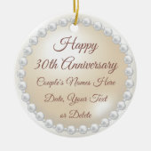 30周年記念伝統的贈り物で安い。 セラミックオーナメント (正面)