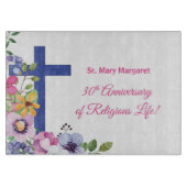 30周年記念修道院宗教生活をパーソナライズ カッティングボード (正面)