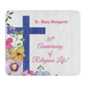 30周年記念修道院宗教生活をパーソナライズ カッティングボード (正面)