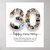 30周年記念写真パーソナライズされたコラージュのポスター ポスター (正面)