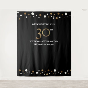 30周年記念写真結婚の背景 タペストリー