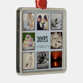 30周年記念写真結婚インスタグラムカスタム メタルオーナメント (右)