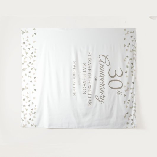 30周年記念愛ハートフォトブース背景 タペストリー (正面(横))