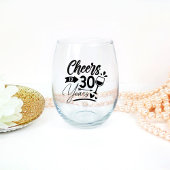 30周年記念結婚お祝い ステムなしワイングラス