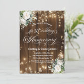 30周年記念結婚のストリングラ素朴イト 招待状 (スタンド正面)