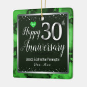 30周年記念結婚の写真 セラミックオーナメント (左)