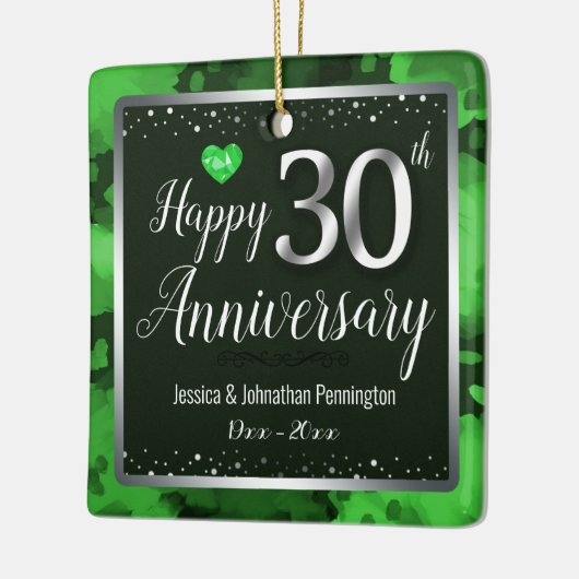 30周年記念結婚の写真 セラミックオーナメント (左)