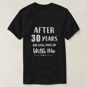 30周年記念結婚の夫おもしろい贈り Tシャツ