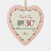 30周年記念結婚クリスマスプレゼント応援 セラミックオーナメント (右)