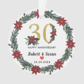 30周年記念結婚クリスマスプレゼント オーナメント (正面)