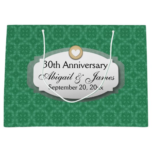 30周年記念結婚グリーンZ08 ラージペーパーバッグ (正面)