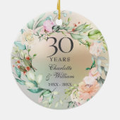 30周年記念結婚バラガーランドパール セラミックオーナメント (裏面)