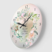 30周年記念結婚バラフローラパール ラージ壁時計 (傾斜)