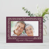 30周年記念結婚パーティー写真 招待状 (スタンド正面)