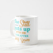 30周年記念結婚ユーモア男性へ コーヒーマグカップ (正面左)