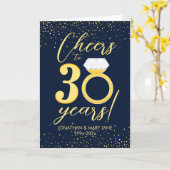 30周年記念結婚リングや輪応援 カード (黄色い花)