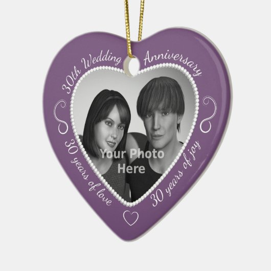 30周年記念結婚写真 セラミックオーナメント (左)