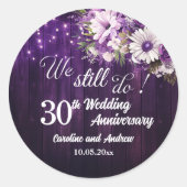 30周年記念結婚式ガーランドライト ラウンドシール (正面)