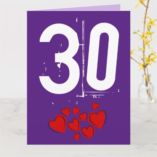 30周年記念結婚挨拶ビッグカード カード (黄色い花)