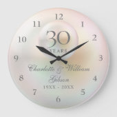 30周年記念結婚真珠エレガント珠 ラージ壁時計 (正面)
