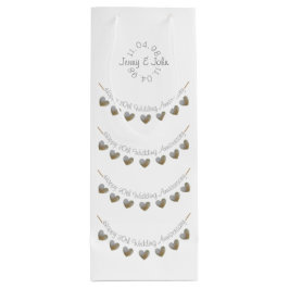 30周年記念結婚真珠ハートワインバッグ ワインギフトバッグ