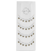 30周年記念結婚真珠ハートワインバッグ ワインギフトバッグ (正面)