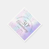 30周年記念結婚真珠ハート紙吹雪 スタンダードカクテルナプキン (角)